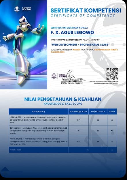 Sertifikat Perusahaan Magang